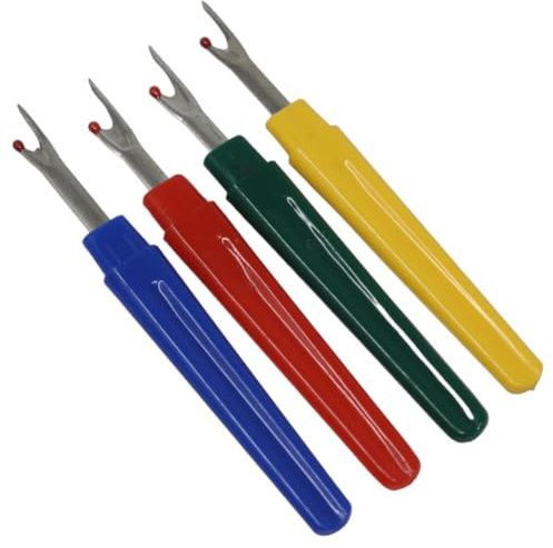 BIG-SAM - Großer Nahttrenner - 12,5 cm in 4 Farben - Pfeiltrenner // Saumtrenner // Knopflochtrenner (4er Set - Je Farbe 1x)