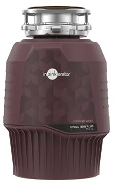 Insinkerator Evolution Plus 750 EC - Trituradora de residuos de cocina con motor de inducción de 0,75 CV con interruptor de aire