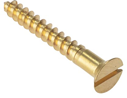 ForgeFix Wood Screws - Solid Brass | 1/2 x 6 | Countersunk | Box 200