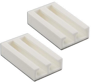 Victoria M. Universal Haftträger, 2er-Set, Klebehalter, Klebeträger ohne Bohren für Rollos, Plissees Jalousien, Rückstandslose Entfernung, Weiß