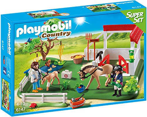 PLAYMOBIL 6147 Super Set Koppel mit Pferdebox