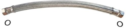 SOMATHERM FOR YOU, Flexible chauffage 2 écrous tournants 3/4 - Longueur 1000 mm - DN20 - Tresses acier inox - Raccords laiton - Tuyau EPDM - Température max 90°C - Pression max 6 bars | Raccordez facilement votre chaudière grâce à ce flexible tressé en acier galvanisé.