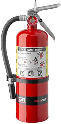 MaxOut 5lb ABC Fire Extinguisher for Vehicle, Marine & Home Safety | Car, Truck, Off-Road, UTV, RV, Boat | Refillable Dry Chemical | Mounting Bracket | UL Listed, USCG Approved | 5.0 lbs Red
