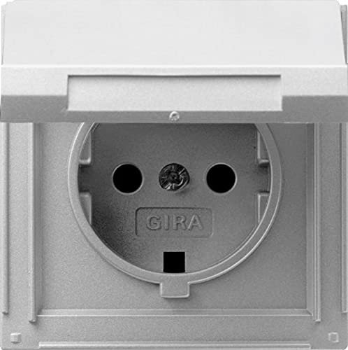 Gira 045465 Schuko Steckdose Klappdeckel Gira TX_44 (WG UP), alu