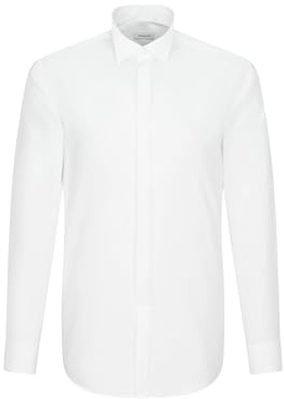 Seidensticker Herren Business-Hemd - Smokinghemd – Regular Fit – Bügelfrei – Kent Kragen - Kläppchenkragen - Langarm – Umschlagmanschette – 100% Baumwolle – Elegant & Klassisch