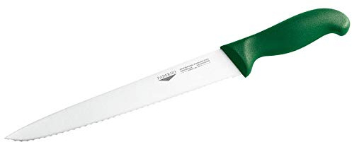Coltello Affettare Dentato Cm30 Verde Coltelleria Serie Tranciata