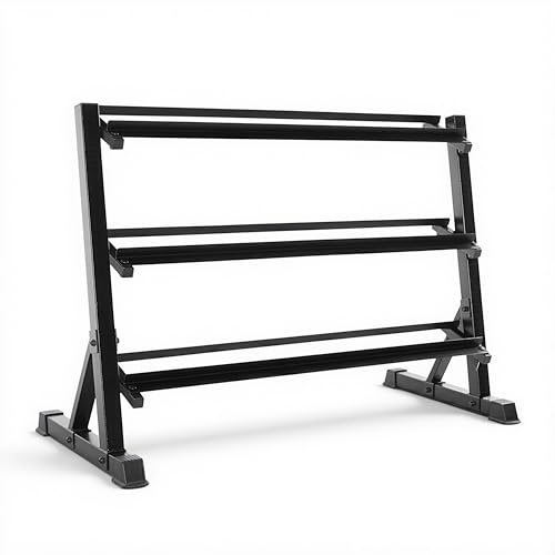 CAP Barbell Heavy-Duty 3-Tier Dumbbell Rack for 5-50 Pound Dumbbell Pairs, 51 Long