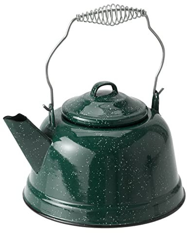 GSI Outdoors 25221 Tea Kettle Emaille-Teekessel, Emaillierter Stahl, Grün