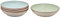Denby - Always Entertaining Pasta Bowls Set of 4 - Mixed Pastel Colours Dishwasher Microwave Safe Crockery - Blue, Green, Yellow Pink Ceramic Stoneware Tableware