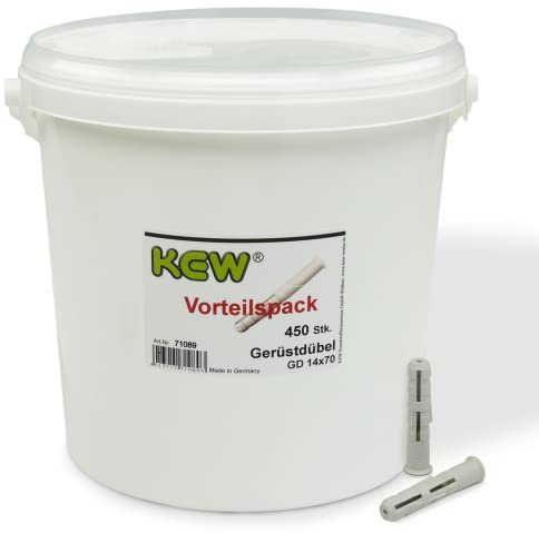 KEW 450x Gerüst-Dübel GD - Langschaftspreizdübel - mit Drehsicherung - für Beton, Stein, etc. - 14x70 mm - 450er-Set