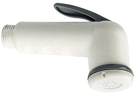 tecuro Bidet & WC Handbrause Duschbrause SHATTAF 1-strahlig mit Feststellfunktion, 1/2 Zoll Schlauchanschluss (Standard) Kunststoff ABS Weiß - 66241