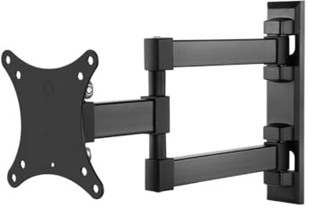 Monoprice Commercial Full Motion TV Wall Mount Bracket Extra Long Extension Range to 13 for 13 to 27 TVs up to 33lbs, Max VESA 100x100, UL Certified