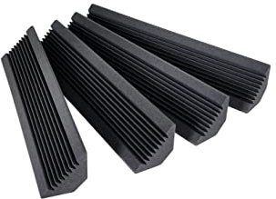 Pro Acoustic AFBT200 – 4-Pack Corner Acoustic Panels – 915 x 220mm Acoustic Padding for Wall – Bass Traps for Recording Studio, Home Cinema – Prevent Echo, Improve Acoustics