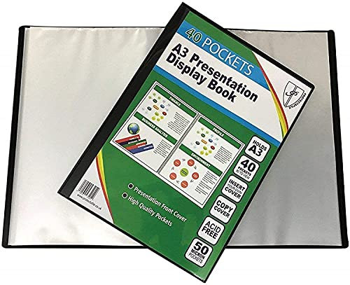 Tiger 301427 - A3 Presentation Display Book Black 40 Pocket