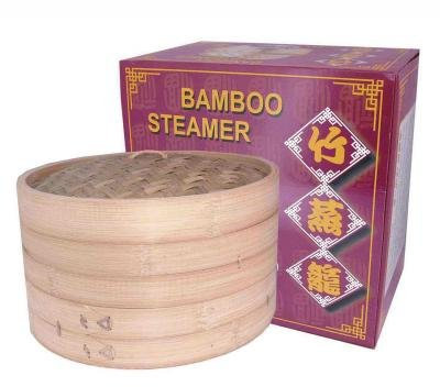 Juego de recipientes de bambú de 3 30,5 cm Durable vaporera de bambú