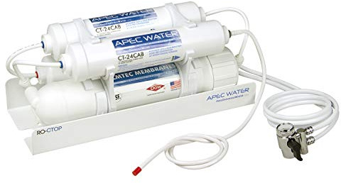 APEC Water Systems RO-CTOP Portable Countertop Reverse Osmosis Water Filter System, Installation-Free, fits Most Standard Faucet