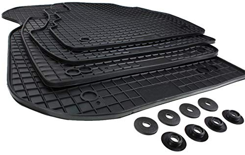 Gummimatten Kompatibel mit A6 4B C5 Limousine Avant Allroad 1997-2004 4-TLG | Fußmatten NEU Premium Qualität 100% passgenau Automatten Allwetter Schmutz Schnee & Feuchtigkeit rutschfest schwarz 4-teilig
