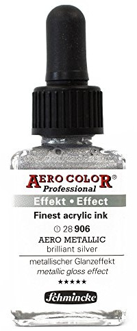 Airbrush Farbe Metallic Silber 28 906 28ml Schmincke Aero Color Professional Effekt