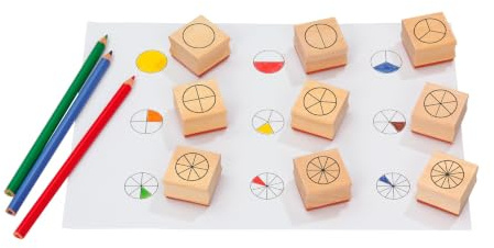 Betzold - Bruchrechen-Stempel Kreis - Mathematik Grundschule Lehrerbedarf