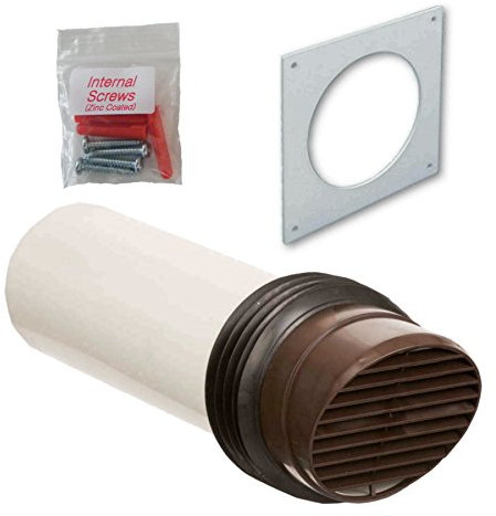 4 100mm High rise ventilator. Brown grill for Tumble Dryer/extractor fan/cooker hood etc.