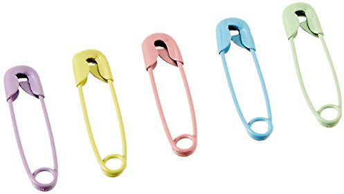 Mini Painted Safety Pins .75 50/Pkg, Pastel
