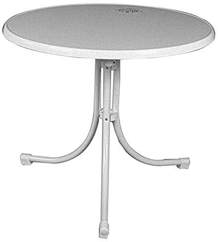 MFG 1204217 Boulevard-Klapptisch Sevelit, Durchmesser 85 x H 70 cm, Stahlrohrgestell und Tischplatte weiß