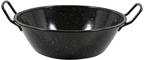 Esmaltaciones La Estrella Jaspeada - Paellera Honda bordoneada, 24 cm, 2,5 L