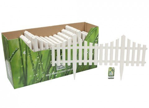 White Plastic Picket Fencing