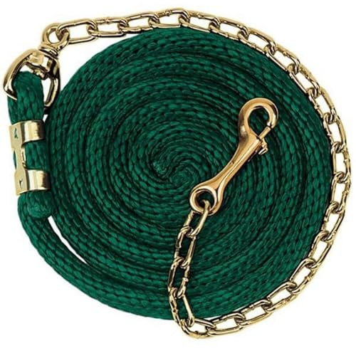 Weaver Leather Poly Lead Rope W/Brass Plated Swivel Chain 8ft Hun