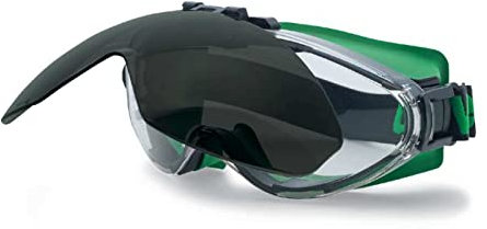 Uvex 9302045 Ultrasonic Schweißerschutzbrille - flip-up - Supravision Excellence - Schwarz/Grün-Schwarz