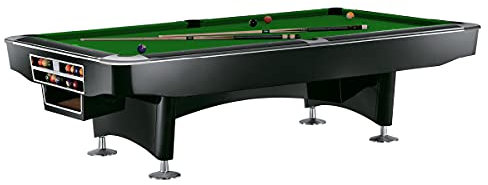 Billiard-Royal Billardtisch Pooltisch Modell Gladiator Black 9 ft. mit hochwertigem K-55 Bandengummi und freier Tuchwahl, Tuchfarbe:Yellow Green