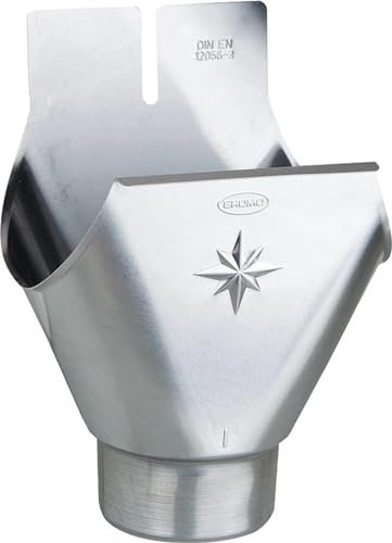 Titanzink Einhangstutzen oval RG 250 für Fallrohr DN 80