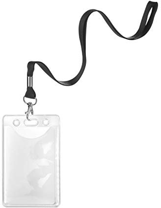 Ausweishülle mit Band Schlüsselband – Kartenhülle für Schülerausweis Kinder Schulausweis Fahrkartenhülle Busfahrkarte Essenskarte Kantinenkarte Dienstausweis