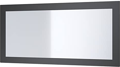Vladon Miroir Lima, Miroir Mural avec Cadre de Style Moderne, Blanc Haute Brillance (89 x 45 cm)