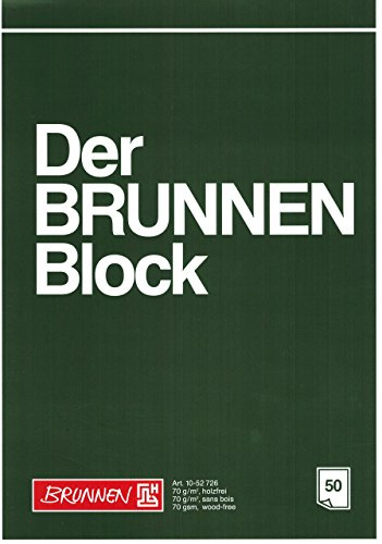 Briefblock/Schreibblock Der Brunnen Block 50 Blatt/unliniert - Din A5 (14,8 x 21,0 cm)