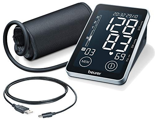 Beurer BM58 Upper Arm Blood Pressure Monitor | Certified medical device | Software compatible for on-going health monitoring | Arrhythmia detection | Colour-coded WHO risk indicator