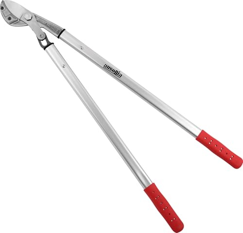 AUSONIA - 35090 PROFI ASTSCHERE MIT GEBOGENEM SCHNITT 60 CM, GEWICHT 1180 GRAMM, MIT GESCHMIEDETER KLINGE, RAHMENGRIFF AUS VERSTÄRKTEM ALUMINIUM UND KUNSTSTOFFGRIFF, SCHNITTKAPAZITÄT MAXIMAL 35 MM