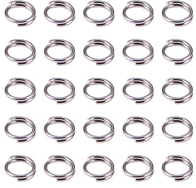 PH PandaHall 150PCS Doppio Cerchio Anellini in Acciaio Inox Anellini Aperti Accessori dei Gioielli Originale Colore, 5x1.2mm, 10g