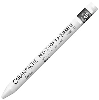 CARAN D'ACHE 7500.001 Aquarell-Wachsmalstift NEOCOLOR II, weiß