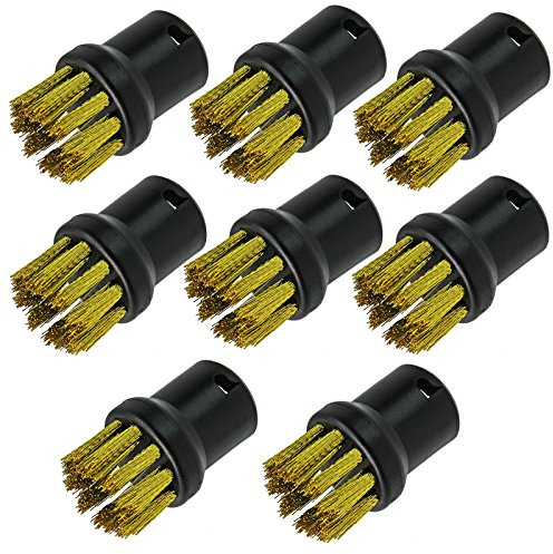 SPARES2GO Brass Wire Brush Nozzles for Karcher Steam Cleaner (Pack of 8)