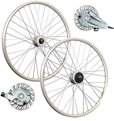 Juego Ruedas Bici 28 pulg. Dinamo buje Nexus Frenos Rodillo plat.