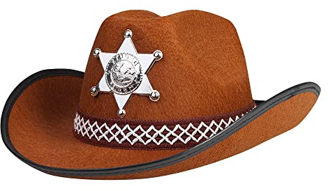 Boland – Barnhatt Sheriff junior, silverstjärna, hattsnöre, cowboy, karneval, halloween, temafest, utklädnad, teater