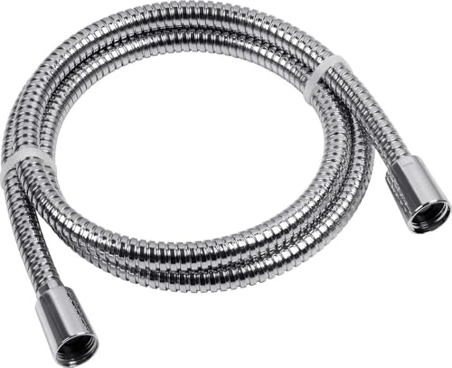 Cornat Brauseschlauch – 150 cm Länge – Metall verchromt – 1/2 Zoll | Extrem belastbar und verdrehsicher – 1/2 Zoll Anschluss – Made in Germany – flexibler Ersatzschlauch für Armaturen