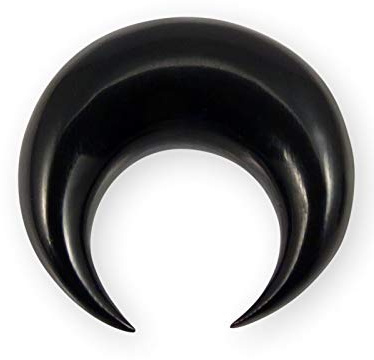 Fly Style Septum Ohr Expander Dehnsichel Piercing aus Büffelhorn - Handarbeit Dehnspirale Dehnungsschnecke