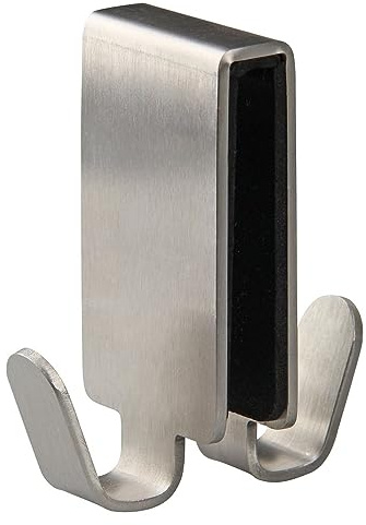 Fackelmann Dubbelkrok till Duschvägg, Rostfritt Stål, Silver, 12 x 3.5 x 4.6 cm