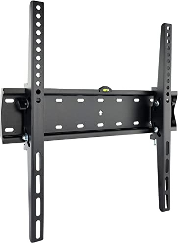 TooQ LP4255T-B - Wandhalterung mit fester Neigung für Monitor/TV/LED von 32 bis 55, bis zu 40 kg Gewicht, Abstand zur Wand 53mm, einschließlich Wasserwaage, Neigung -12 °, VESA-Format bis 400x400, schwarz