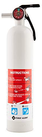 First Alert Fire Extinguisher for Car & Marine Use, UL RATED 10-B:C, AUTOMAR10 FE10GR, White, 1-Pack
