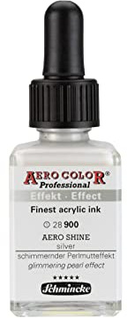 Schmincke – AERO COLOR® Professional - feinste Airbrushfarben, AERO SHINE silver - 28 ml