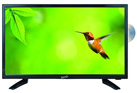 Supersonic SC-1912 19-Inch LED HDTV with 1080p Picture Quality, Built-in DVD Player, HDMI, USB, PC Monitor Capability, and AC/DC Compatibility - Ideal for RVs & Kitchens