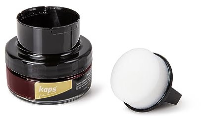 Kaps Crema para Zapatos con Aplicador de Esponja, Cuidado Intensivo y Nutritivo del Cuero, Delicate, 70 Colores (110 - marrón)
